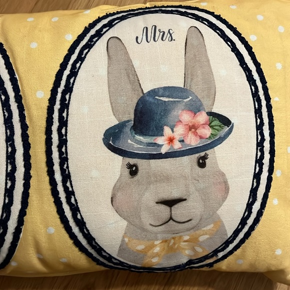 Mr and Mrs Rabbit 🐰 Pillow - Picture 3 of 4